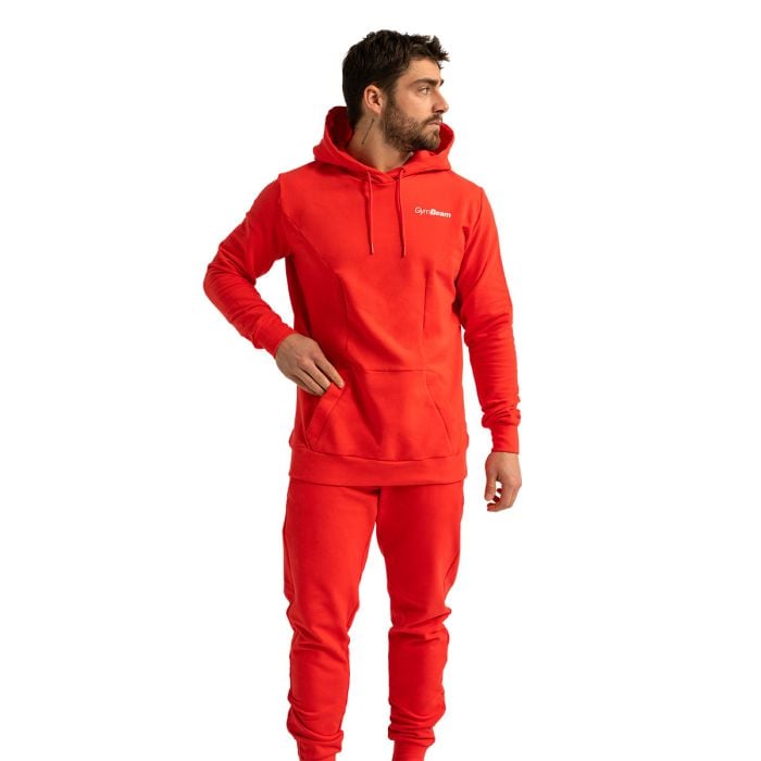 Mikina Limitless Hoodie Hot Red  - GymBeam L