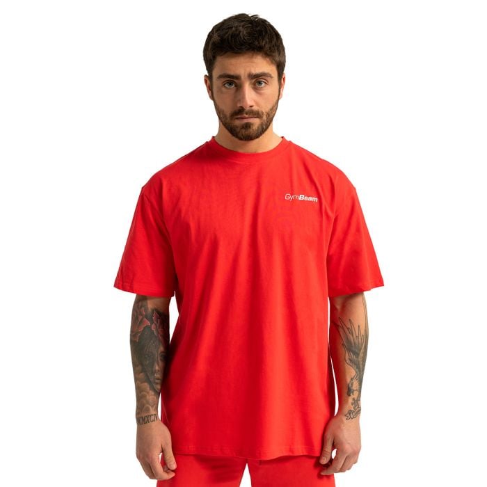 Tričko Oversized Limitless Hot Red - GymBeam S