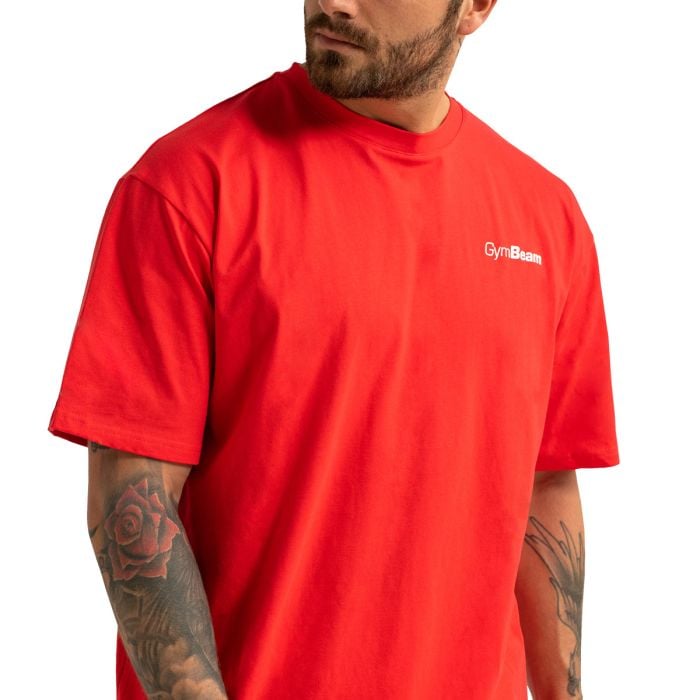 Tričko Oversized Limitless Hot Red - GymBeam S