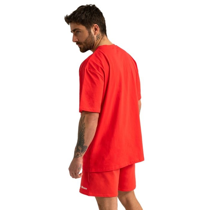 Tričko Oversized Limitless Hot Red - GymBeam S