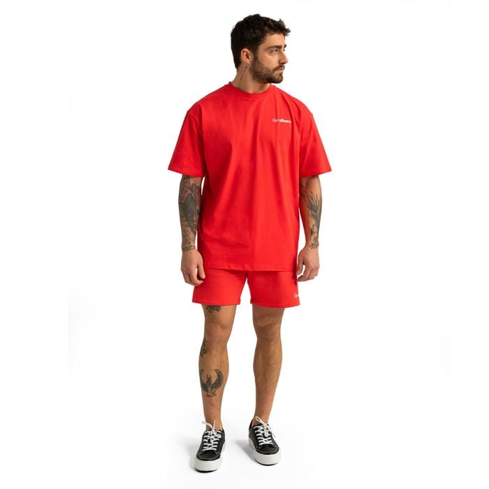 Tričko Oversized Limitless Hot Red - GymBeam S