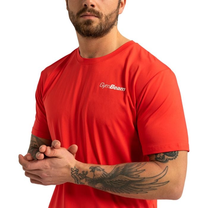 Pánske športové tričko Limitless Hot Red - GymBeam XL