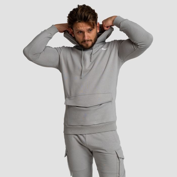 Mikina TRN Hoodie Grey - GymBeam L