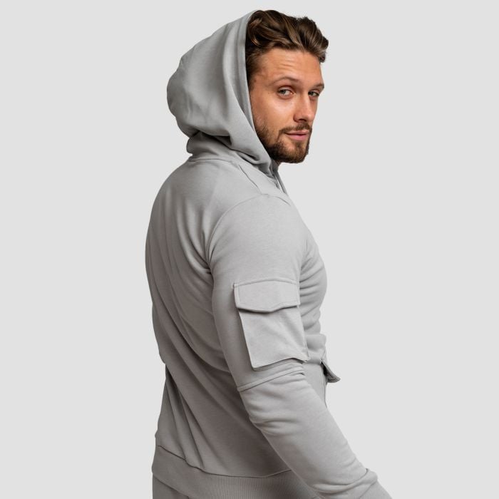 Mikina TRN Hoodie Grey - GymBeam L
