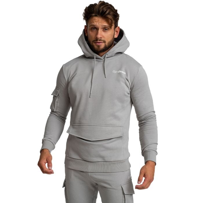 Mikina TRN Hoodie Grey - GymBeam L