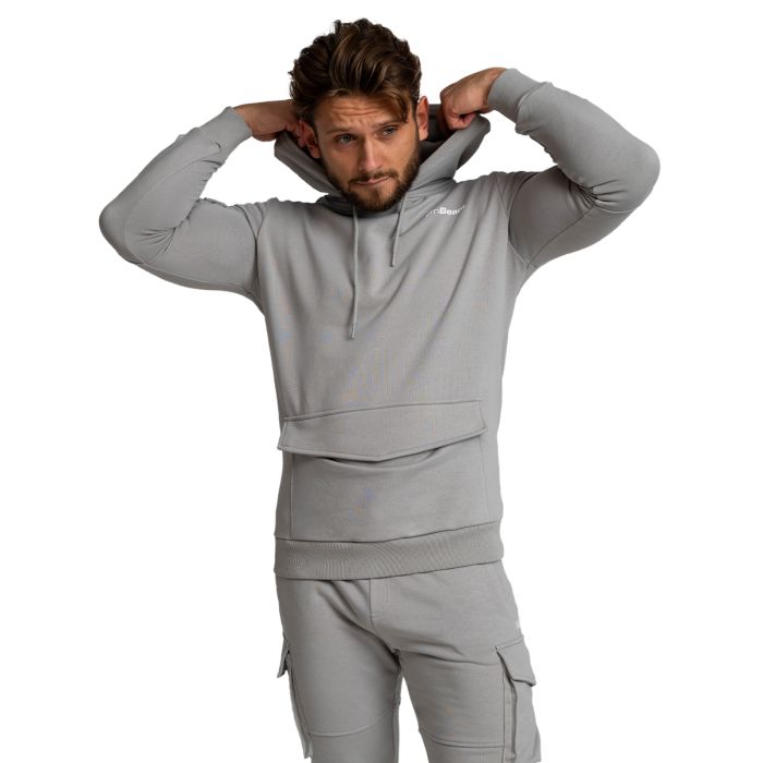 Mikina TRN Hoodie Grey - GymBeam L