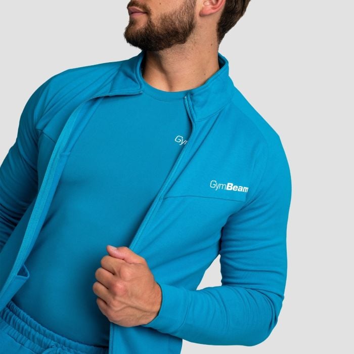 Mikina so zipsom Limitless Aquamarine - GymBeam XXXL