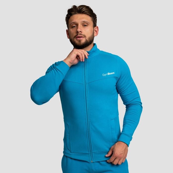 Mikina so zipsom Limitless Aquamarine - GymBeam XXXL