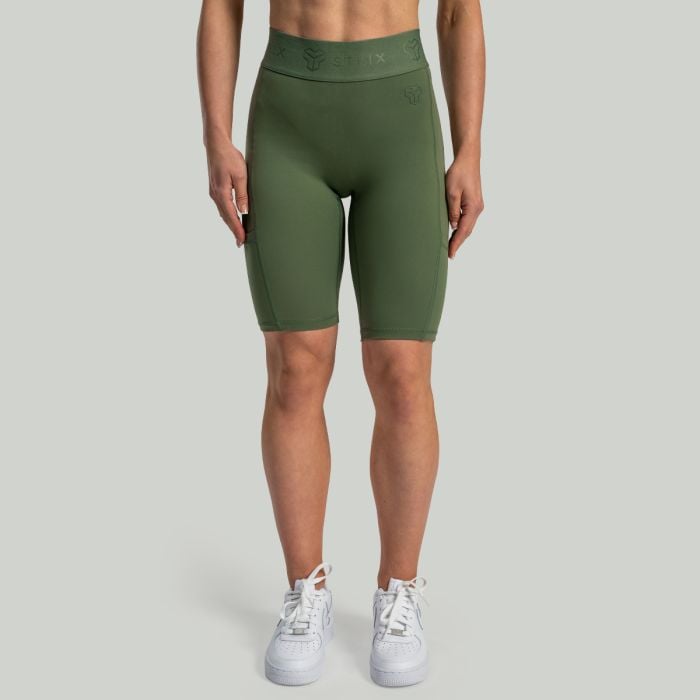 Women‘s Lunar Biker Shorts Cedar Green - STRIX
