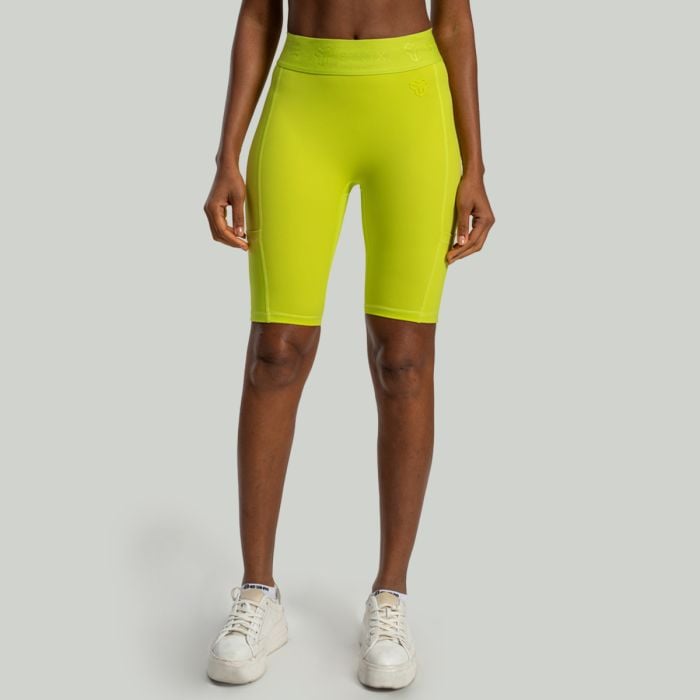 Women‘s Lunar Biker Shorts Chartreuse - STRIX