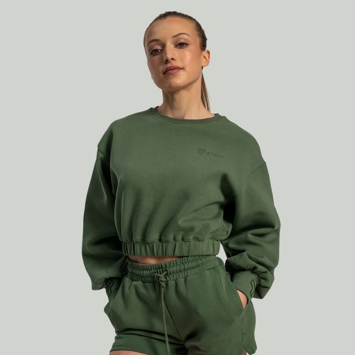 Dámska mikina Lunar Cropped Cedar Green - STRIX M