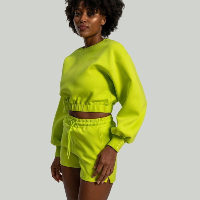 Dámska mikina Lunar Cropped Chartreuse - STRIX L