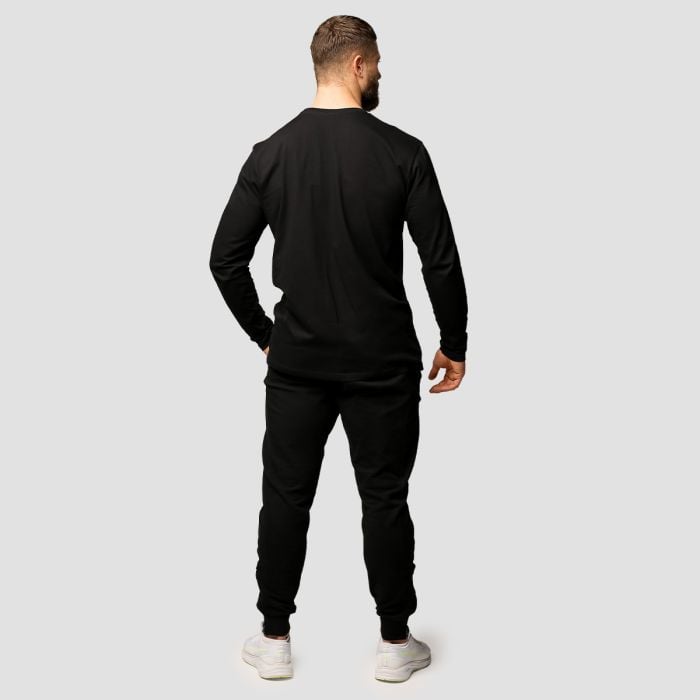 Tričko s dlhým rukávom Basic Black - GymBeam L