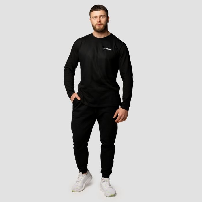 Tričko s dlhým rukávom Basic Black - GymBeam L