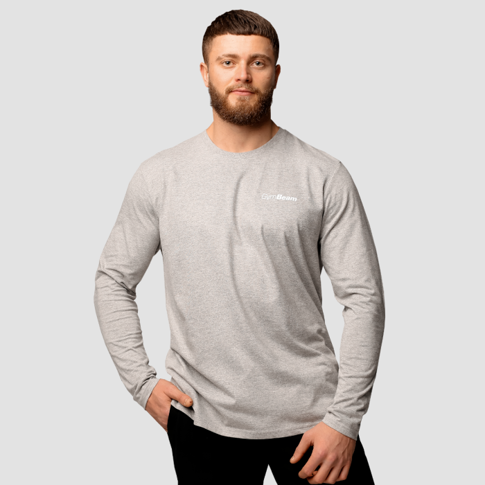 Tričko Basic s dlhým rukavom Grey - GymBeam