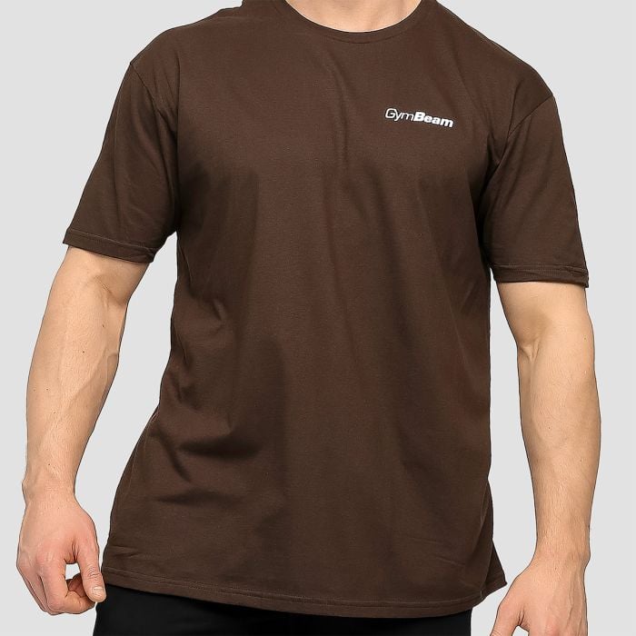 Tričko Basic Chocolate Brown - GymBeam XXL