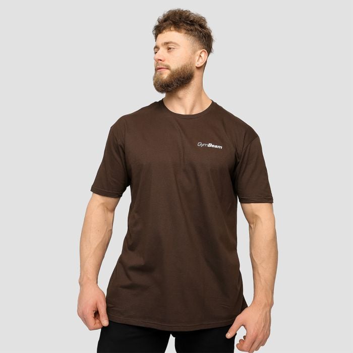Tričko Basic Chocolate Brown - GymBeam XXL