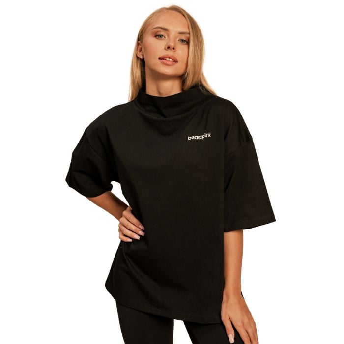 Dámske tričko Oversized Bliss Black - BeastPink M