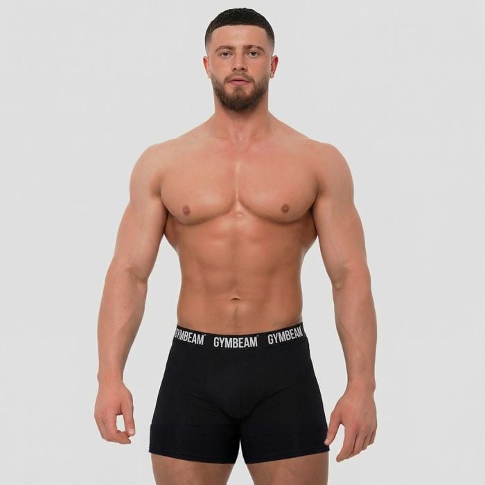Pánske boxerky FIT 3Pack Black - GymBeam XXXL