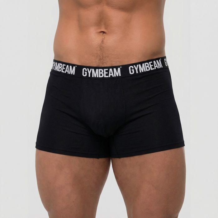 Pánske boxerky FIT Trunks 3Pack Black - GymBeam XXXL
