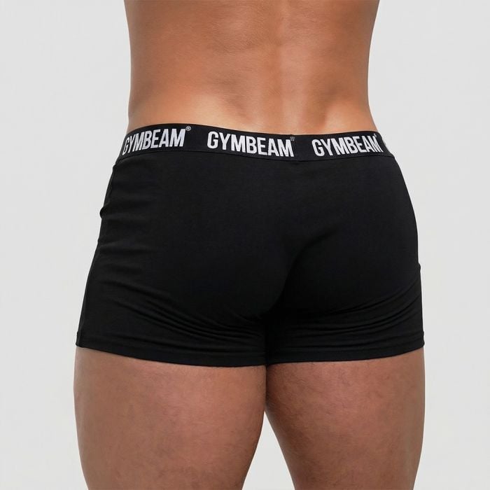 Pánske boxerky FIT Trunks 3Pack Black - GymBeam XXXL
