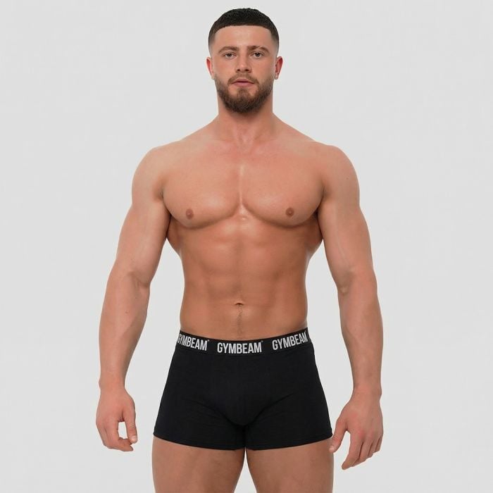 Pánske boxerky FIT Trunks 3Pack Black - GymBeam XXXL