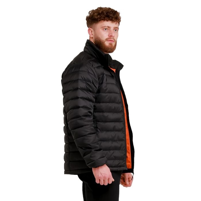 Pánska bunda Puffer Black/Orange - GymBeam XL