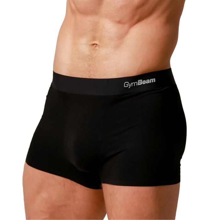 Pánske boxerky Soft 2Pack Black - GymBeam L