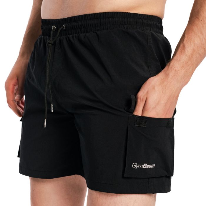 Pánske plavecké šortky Cargo Black - GymBeam XXXL