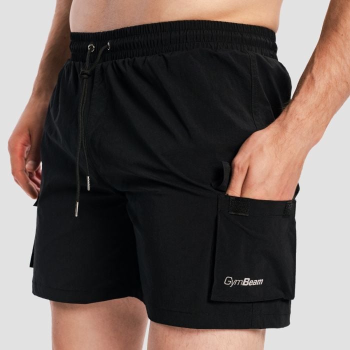 Pánske plavecké šortky Cargo Black - GymBeam XXXL