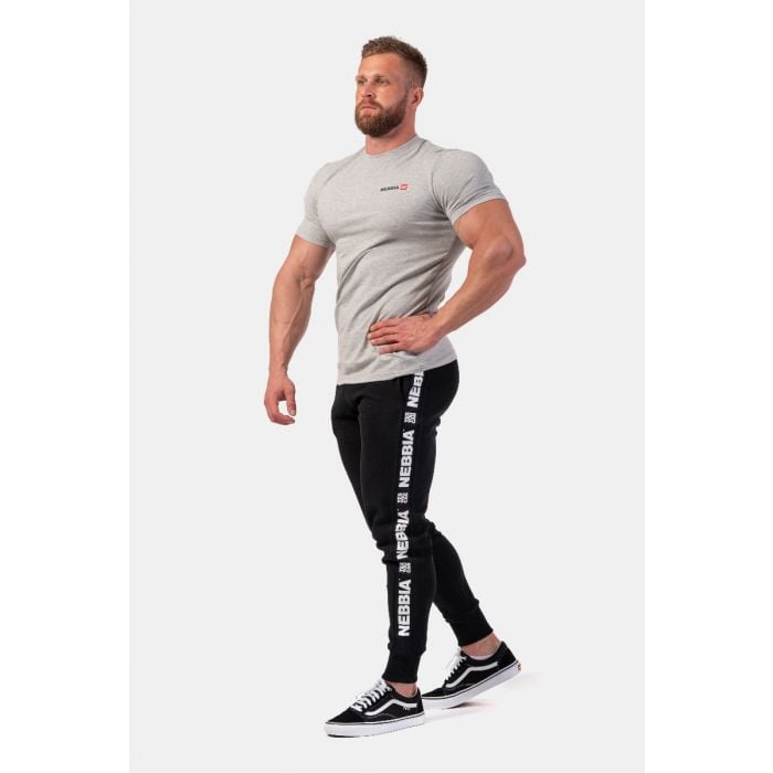 Pánske tričko Minimalist Logo svetlo sivé - NEBBIA XXL