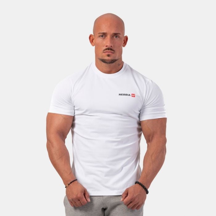 Pánske tričko Minimalist Logo biele - NEBBIA