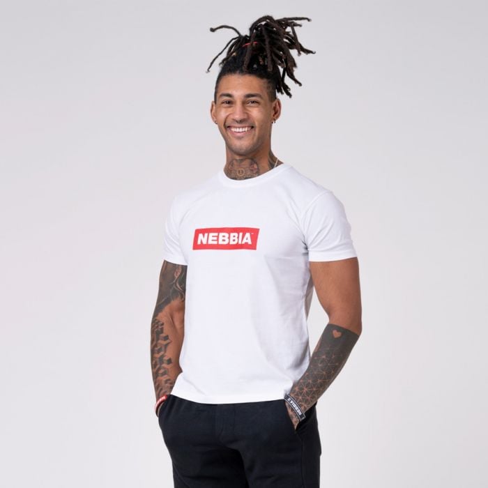 Pánske tričko Basic White - NEBBIA