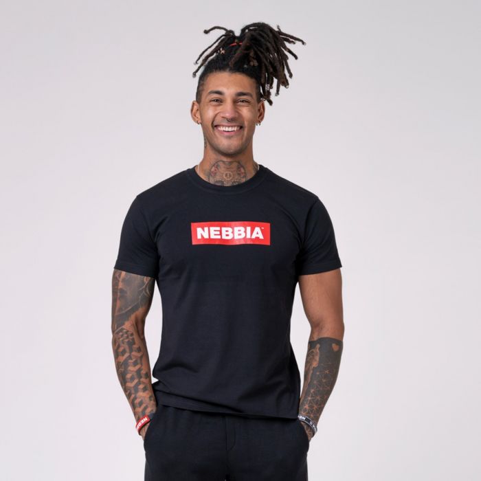 Pánske tričko Basic Black - NEBBIA