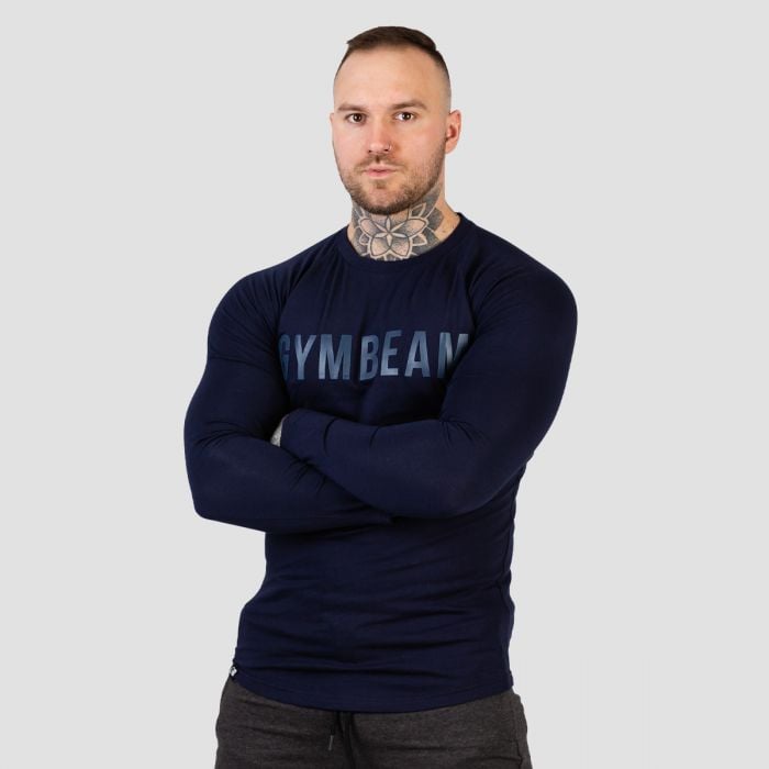 Men‘s FIT Long Sleeve T-Shirt Blue - GymBeam