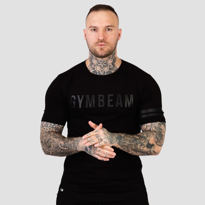 Men‘s Stripes T-shirt Black - GymBeam
