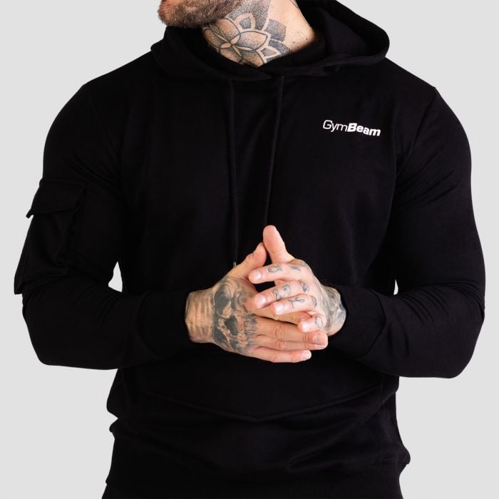 Mikina TRN Hoodie Black - GymBeam M