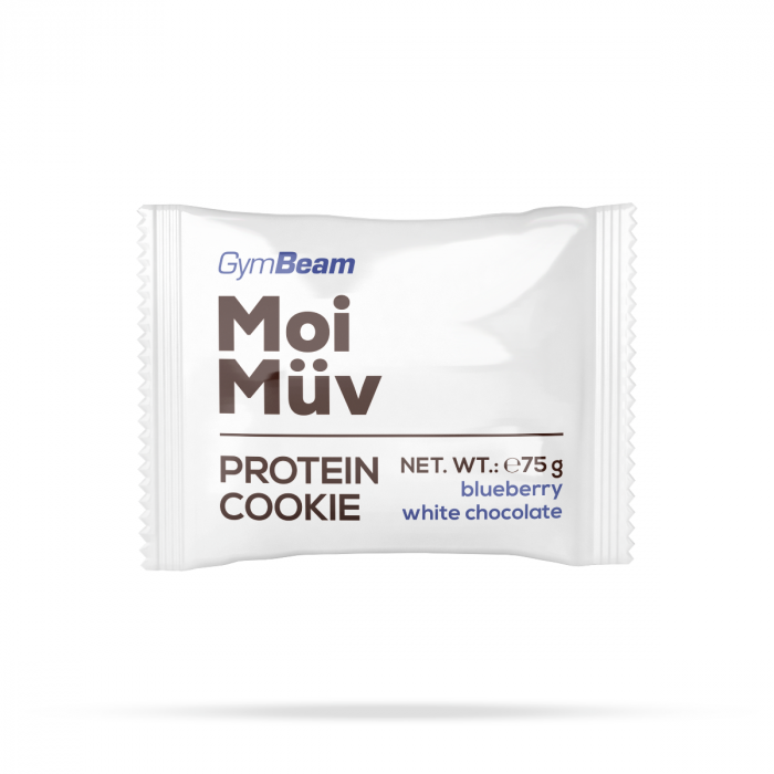 E-shop GymBeam MoiMüv Protein Cookie 75 g čučoriedka biela čokoláda