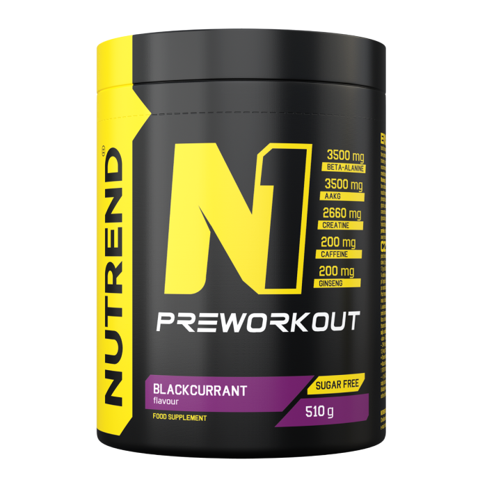 N1 Pre-Workout - Nutrend 10 x 17 g - čierne ríbezle