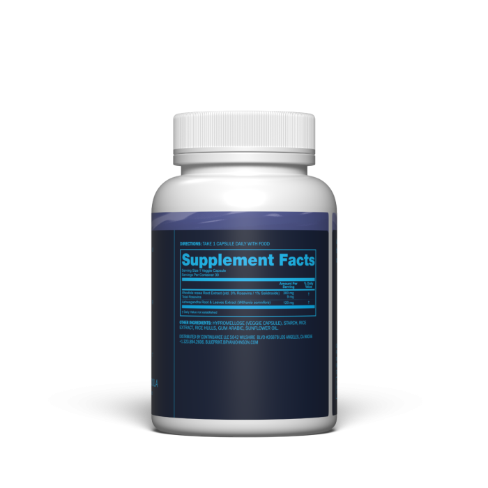 Ashwagandha & Rhodiola - Blueprint by Bryan Johnson 30 kaps.
