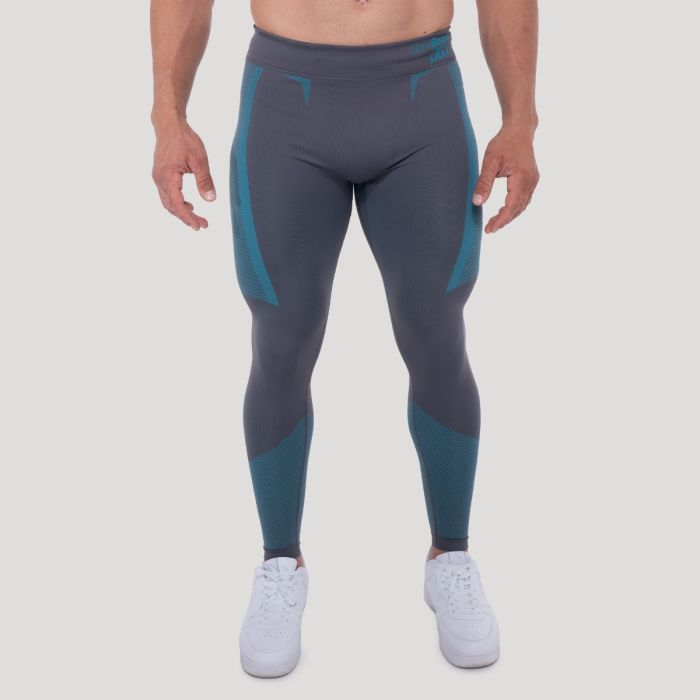 GymBeam Bezšvové legíny OG1 Grey/Blue  XL