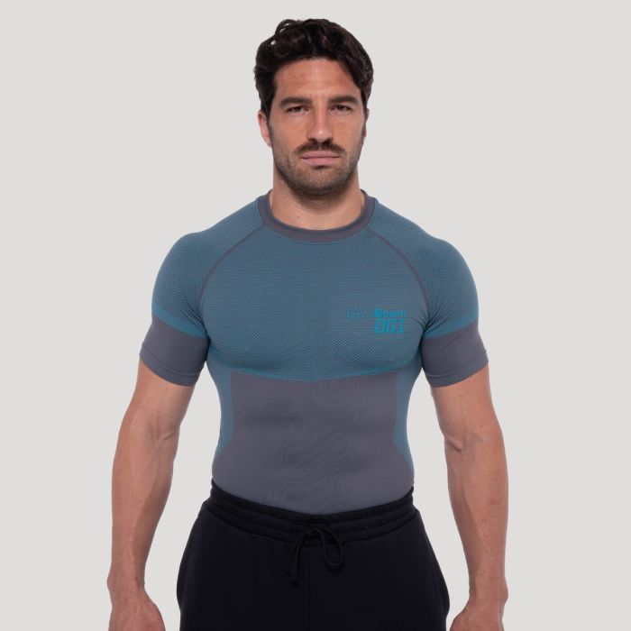 GymBeam Bezšvové tričko OG1 Grey/Blue  L