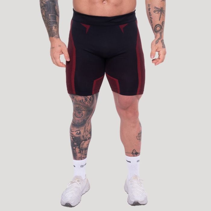GymBeam Bezšvové šortky OG1 Black/Red  XXL