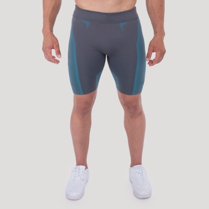 GymBeam Bezšvové šortky OG1 Grey/Blue  M
