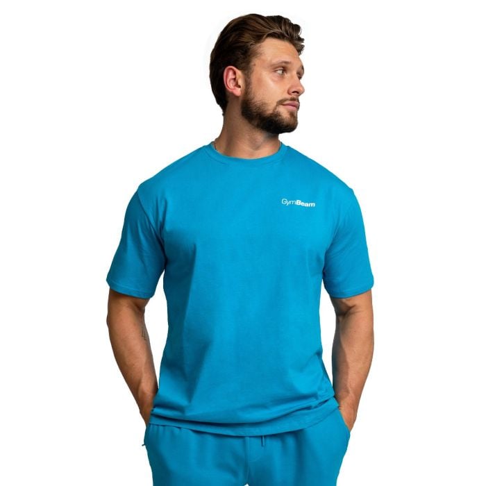 Tričko Oversized Limitless Aquamarine - GymBeam XXL