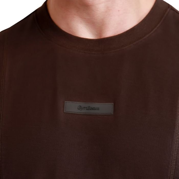 Tričko Oversized Unstoppable Brown - GymBeam XL