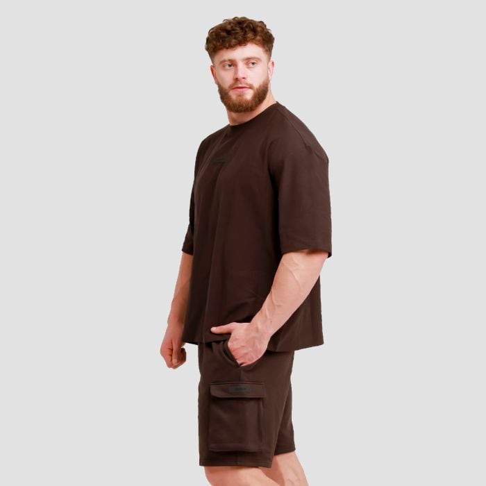 Tričko Oversized Unstoppable Brown - GymBeam XL