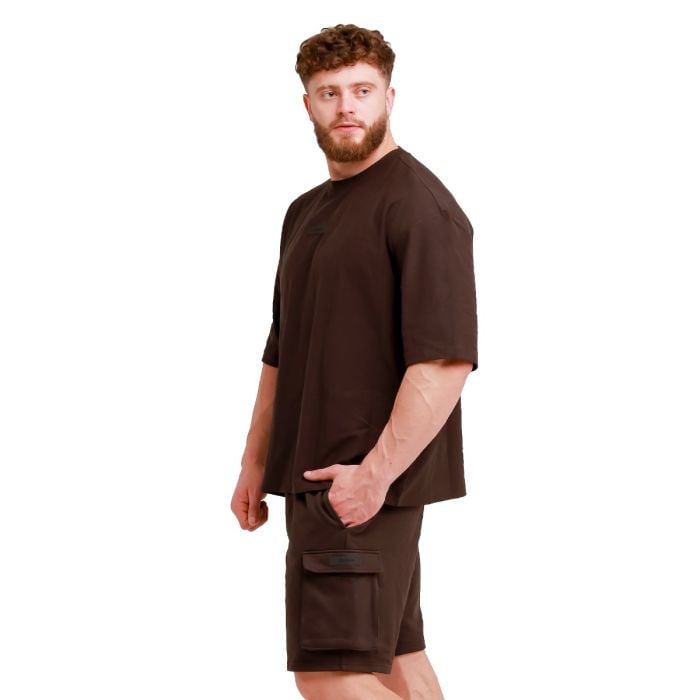 Tričko Oversized Unstoppable Brown - GymBeam XL