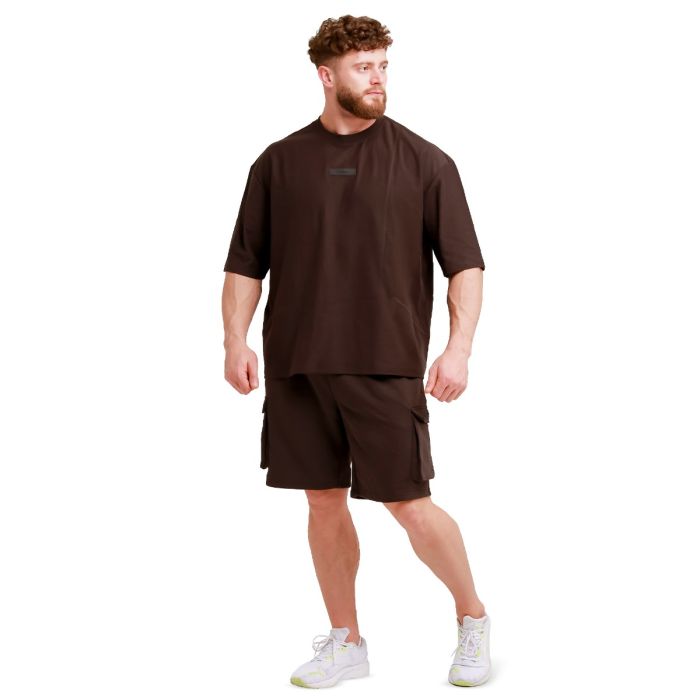 Tričko Oversized Unstoppable Brown - GymBeam XL