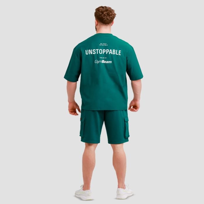 Tričko Oversized Unstoppable Green - GymBeam M